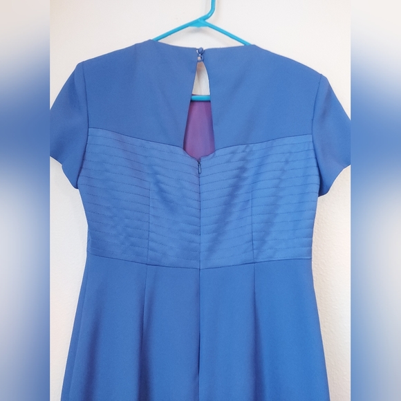 Vintage 80s Liz Claiborne Blue Pencil Dress, Size 6 - Picture 8 of 10